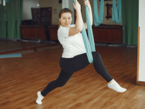 Physical Activity Idea: Photo of a girl doing aerial silks